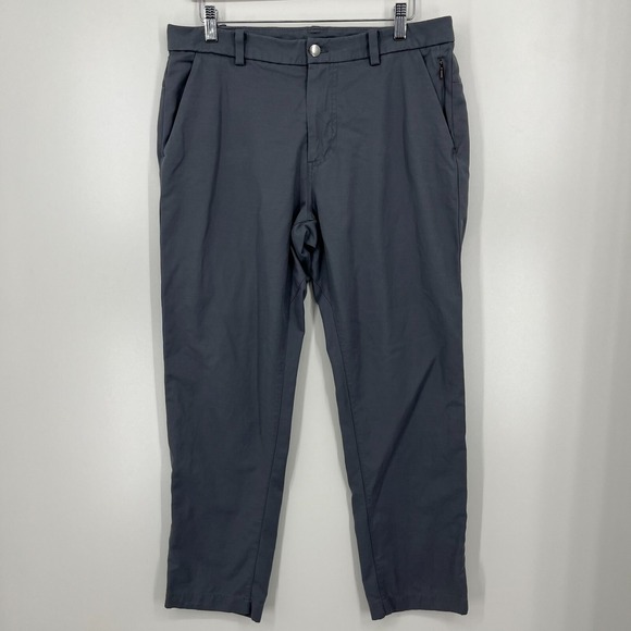 Lululemon Pants Men's 32 Gray Flat Front Pockets Stretch Solid - Picture 1 of 9